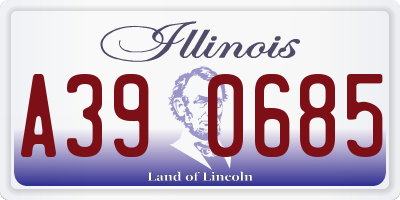 IL license plate A390685