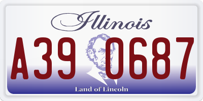 IL license plate A390687