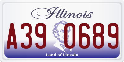 IL license plate A390689