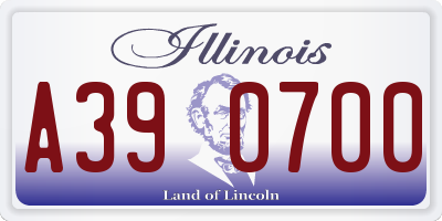 IL license plate A390700