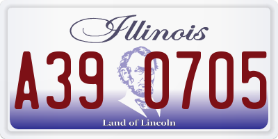 IL license plate A390705