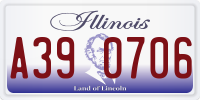 IL license plate A390706