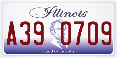IL license plate A390709