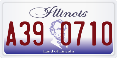 IL license plate A390710