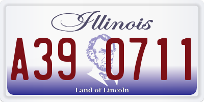 IL license plate A390711