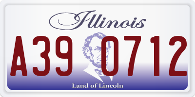 IL license plate A390712