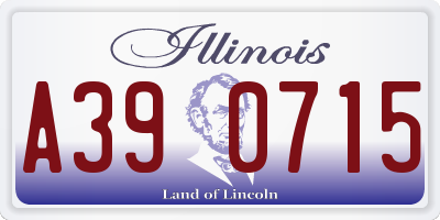IL license plate A390715