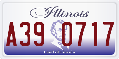 IL license plate A390717