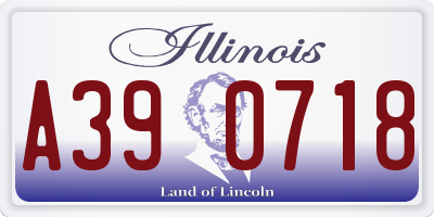 IL license plate A390718