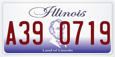 IL license plate A390719