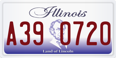 IL license plate A390720