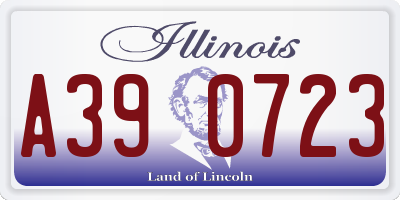 IL license plate A390723