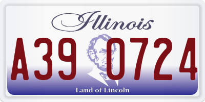 IL license plate A390724