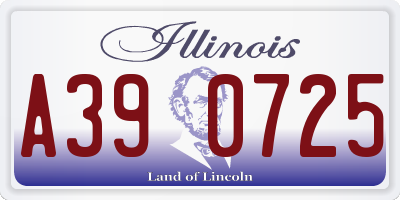 IL license plate A390725