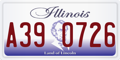 IL license plate A390726