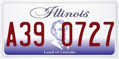 IL license plate A390727