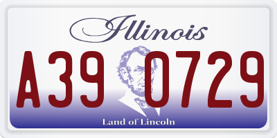 IL license plate A390729