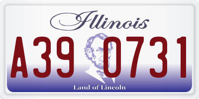 IL license plate A390731