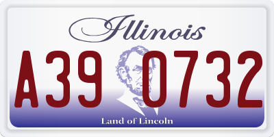 IL license plate A390732