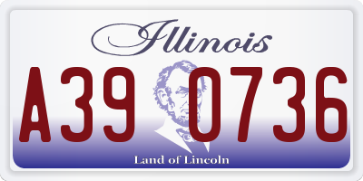 IL license plate A390736