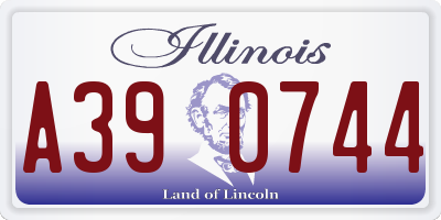 IL license plate A390744