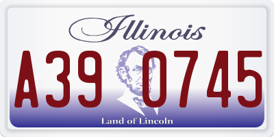 IL license plate A390745
