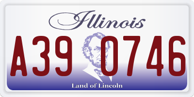 IL license plate A390746