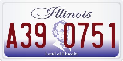 IL license plate A390751