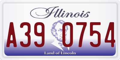 IL license plate A390754