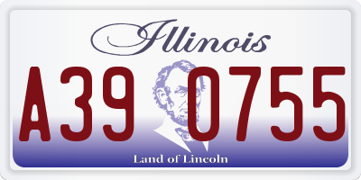 IL license plate A390755