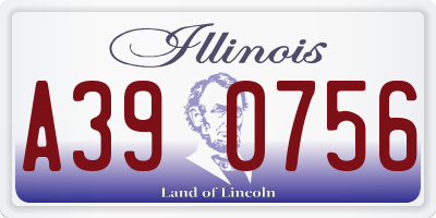 IL license plate A390756