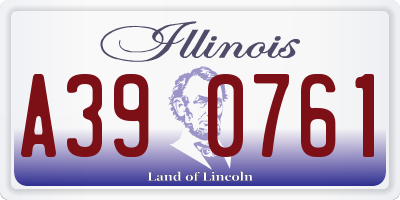IL license plate A390761