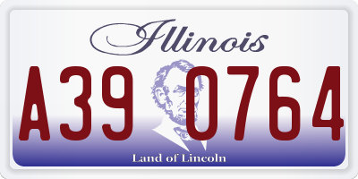 IL license plate A390764