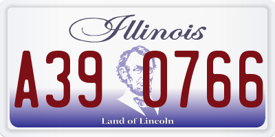 IL license plate A390766
