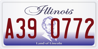 IL license plate A390772