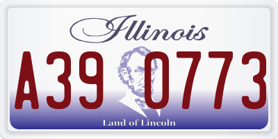 IL license plate A390773