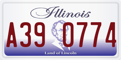 IL license plate A390774