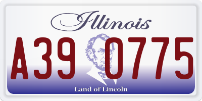 IL license plate A390775