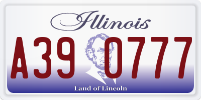 IL license plate A390777