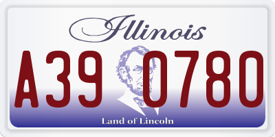IL license plate A390780