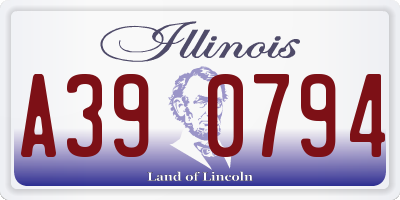 IL license plate A390794