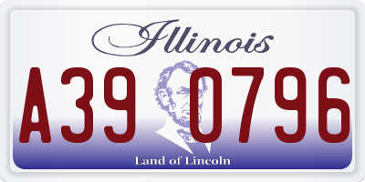 IL license plate A390796