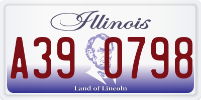 IL license plate A390798