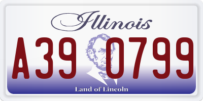 IL license plate A390799