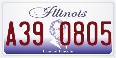 IL license plate A390805