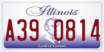 IL license plate A390814