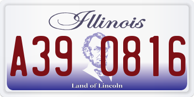 IL license plate A390816