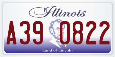 IL license plate A390822