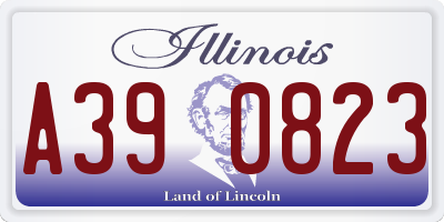 IL license plate A390823