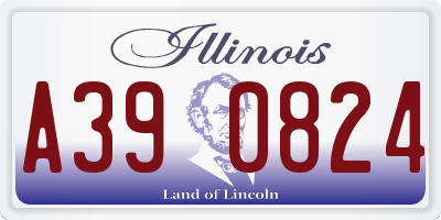 IL license plate A390824